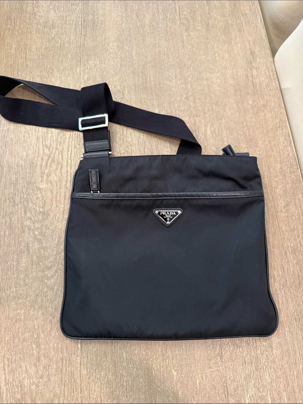 Prada Black Nylon Messenger Crossbody